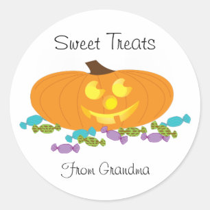Adesivo Deleites do doce do Dia das Bruxas com uma