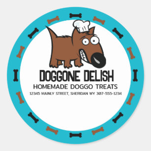 Adesivo Deleites feitos sob encomenda do cão do alimento