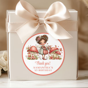 Adesivo Delicado Capricho Fada Rosa Floral Aniversário Agr