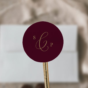 Adesivo Delicar Selos De Envelope Monograma Dourado
