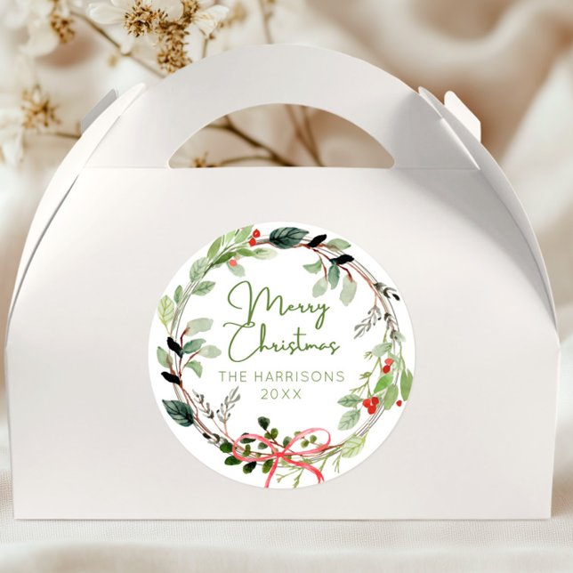 Adesivo Delicar Watercolor Wreath Natal (Criador carregado)
