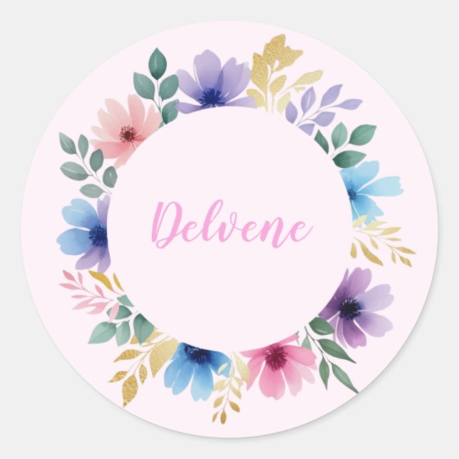 Adesivo Delicate Floral Wreath (Frente)