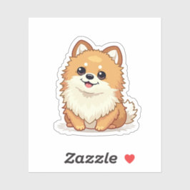 Adesivo Delícia Pomeraniana Adorável, Kawaii Cute, Pequeno