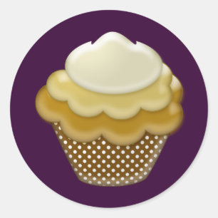 Adesivo delicioso cupcake de café