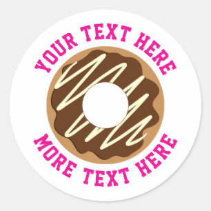 Adesivo Delicioso donut de chocolate com glacê personaliza