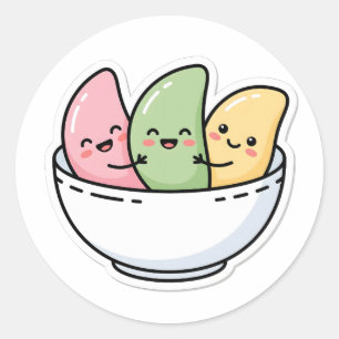 Adesivo Deliciosos Bolos de Arroz Songpyeon Kawaii Chuseok