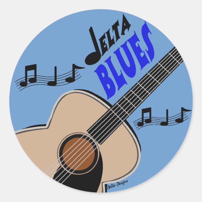 Adesivo Delta Blues Sticker (Frente)