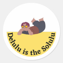 Delulu É o Solulu Design de Meme Divertido