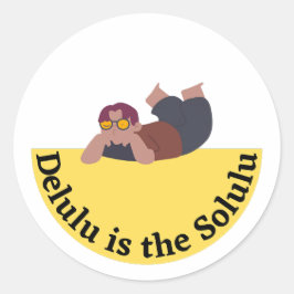 Adesivo Delulu É o Solulu Design de Meme Divertido