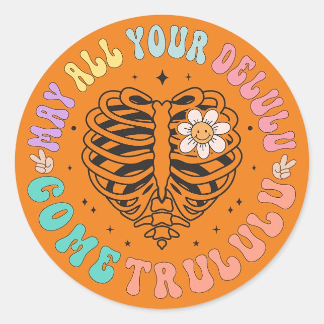 Adesivo Delulu Venha Trulululu Ribcage Sticker (Frente)