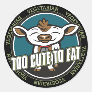 Adesivo Demasiado bonito para comer a vaca