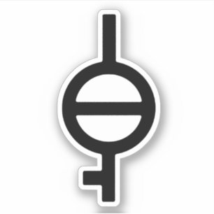 Adesivo Demiagender Demigirl - Símbolo de Gênero