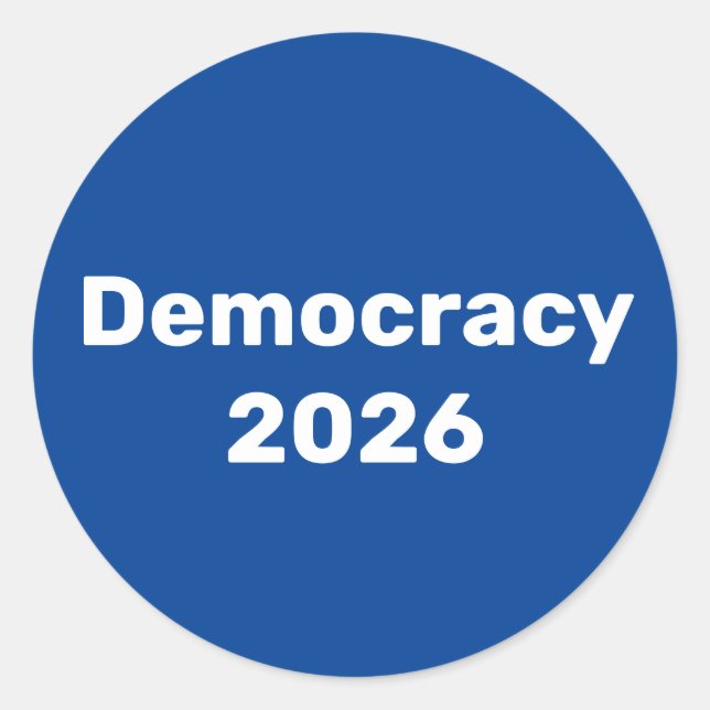 Adesivo Democracia 2026 Eleições de Médio Prazo (Frente)