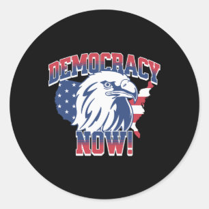 Adesivo Democracia Agora Vote Kamala Harris 2024 Democrata