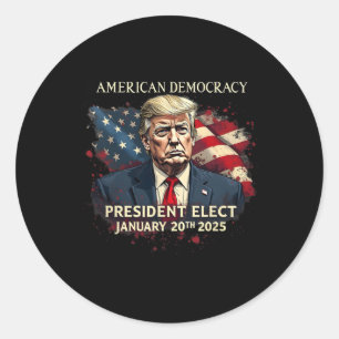 Adesivo Democracia Americana Eleve Donald Tru