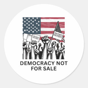 Adesivo Democracia Anti Trump Não Está À Venda Protesto De