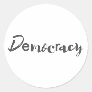Adesivo Democracia design criativa, legal, moderna e diver