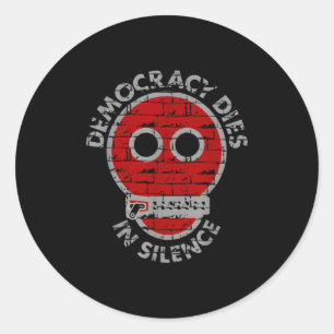Adesivo Democracia Morre Em Silêncio Liberdade De Expressã