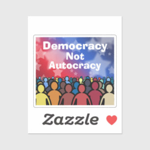 Adesivo Democracia Não Autocracia
