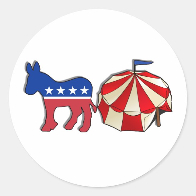 Adesivo Democrata Circus Donkey (Frente)