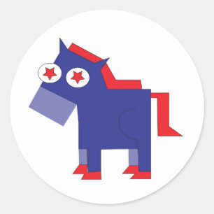 Adesivo Democrata Donkey