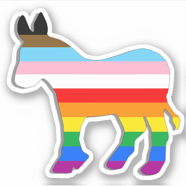 Adesivo Democrata LGBTQ (Frente)