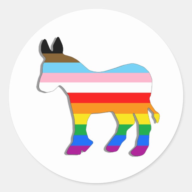 Adesivo Democrata LGBTQ (Frente)