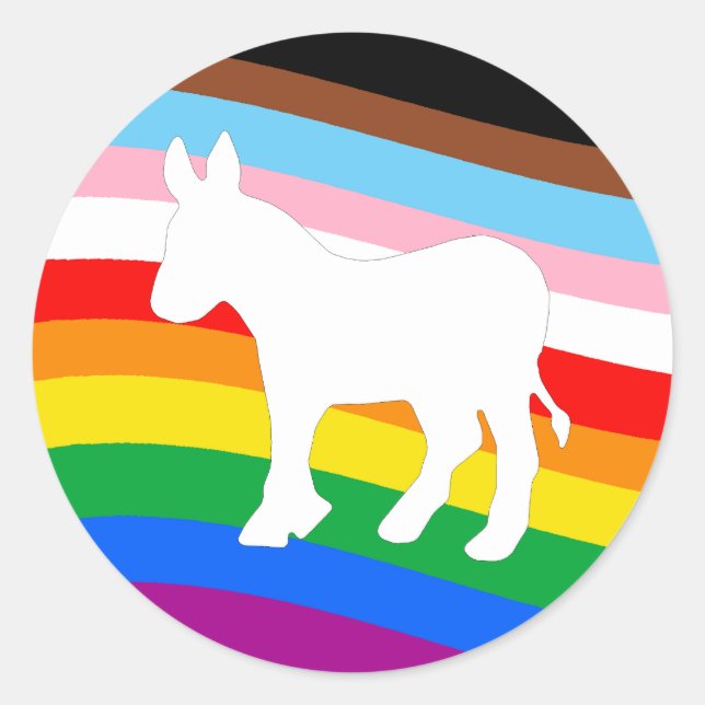 Adesivo Democrata LGBTQ (Frente)