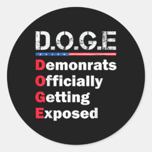 Adesivo Democrata Oficialmente Exposta, Trump 2025