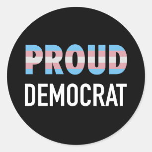 Adesivo Democrata Orgulhosa Transgênero