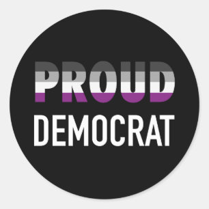 Adesivo Democrata Orgulhoso Asexual