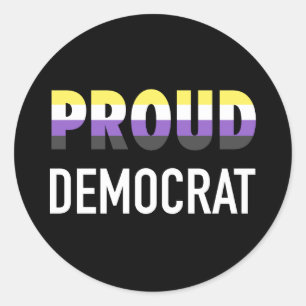 Adesivo Democrata Orgulhoso Não Binário