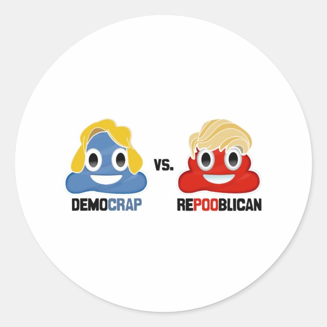 Adesivo Democrata vs. Republicano (Frente)