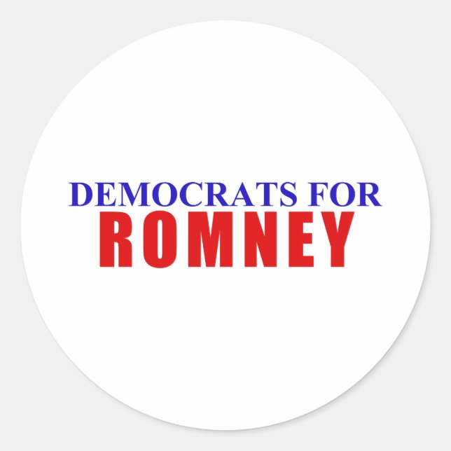 Adesivo Democratas para Romney (Frente)