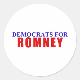 Adesivo Democratas para Romney
