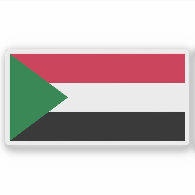 Adesivo Democratic Republic of Sudan flag (1969–1985) (Frente)