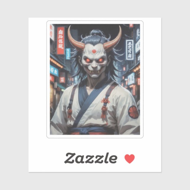 Adesivo Demon Samurai (Folha)