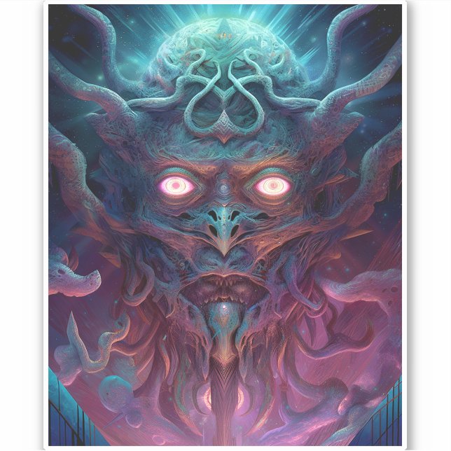 Adesivo Demon Surreal Dark Fantasy Art (Frente)