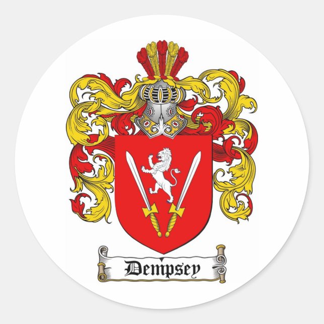 ADESIVO DEMPSEY FAMILY CREST - DEMPSEY CASACO DE ARMAS (Frente)