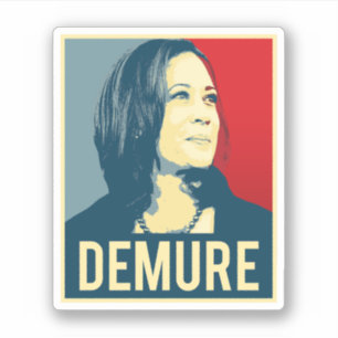 Adesivo Demure e Mindful Kamala Harris