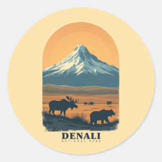 Adesivo Denali National Park Vintage Retro