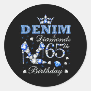 Adesivo Denim e Diamantes 65º Aniversário Saltos Altos Cor