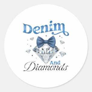 Adesivo Denim E Diamantes Arco Senhoras Meninas Mulheres