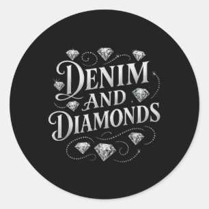 Adesivo Denim E Diamantes Country Chic Western Bacheloret