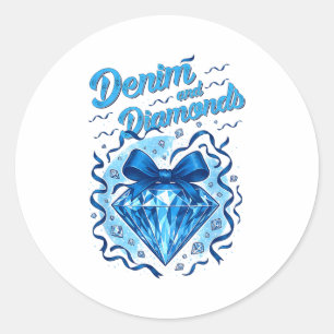 Adesivo Denim e diamantes senhoras senhoritas mulheres 