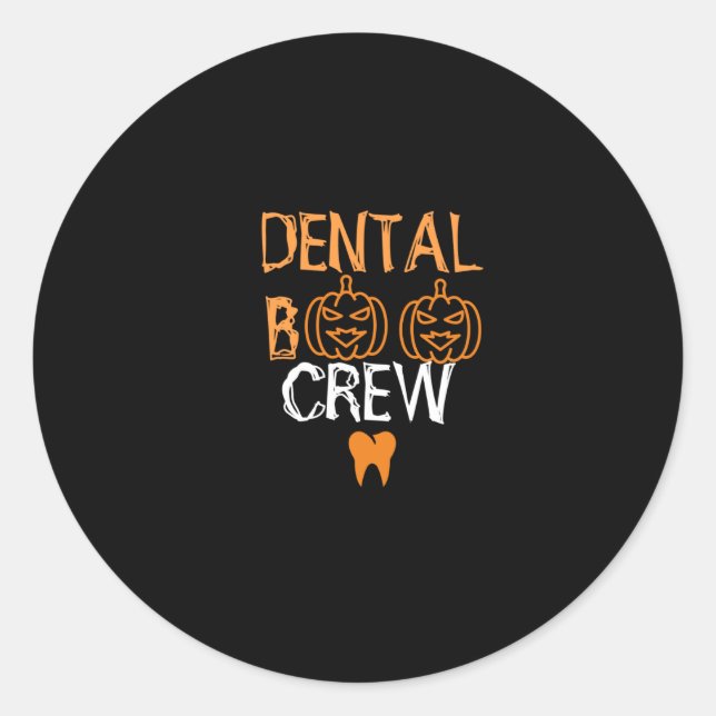 Adesivo Dental Boo Crew-dentist-halloween (Frente)