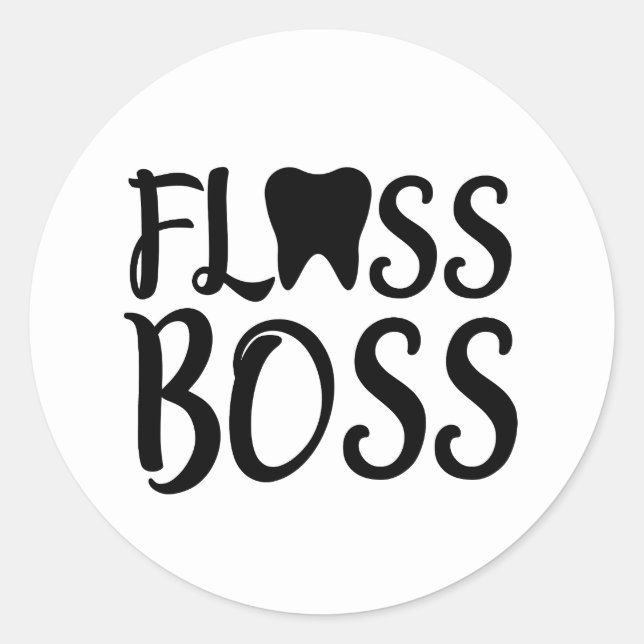 Adesivo Dental Hygienist Floss Boss (Frente)