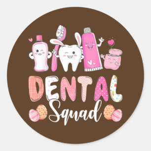 Adesivo Dental Squad Tooth Bunny Ovos de Páscoa Amor Dent