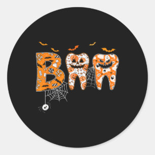 Adesivo Dente Boo Dente Bompkin Dentista Halloweista Denta