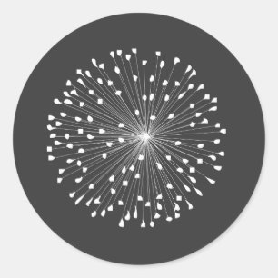 Adesivo DENTE-DE-LEÃO STARBURST no BRANCO